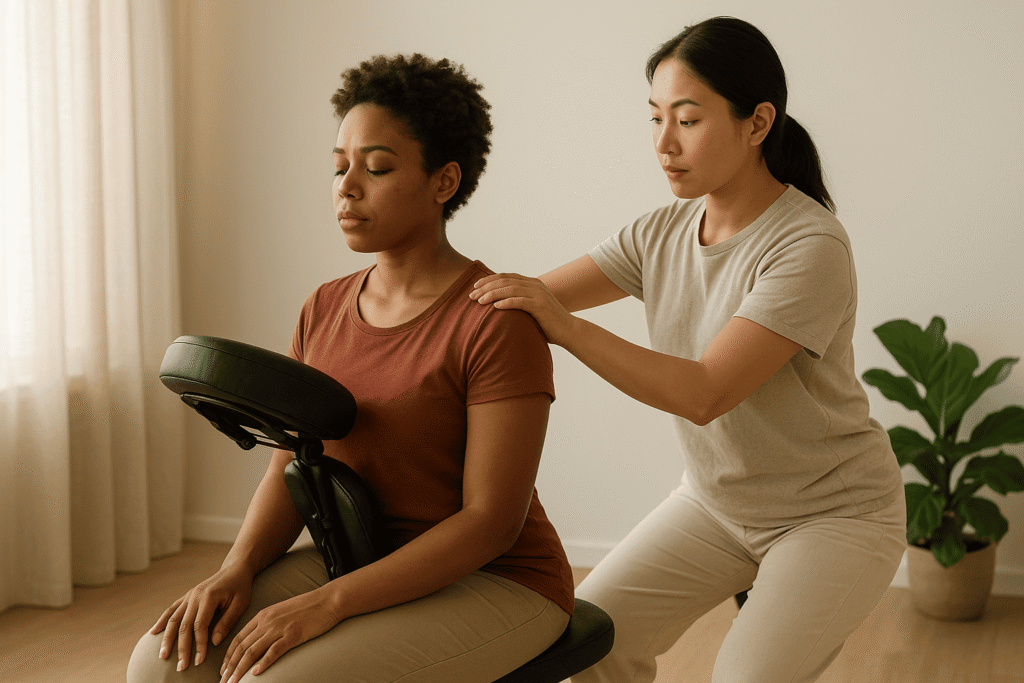séance de massage amma assis