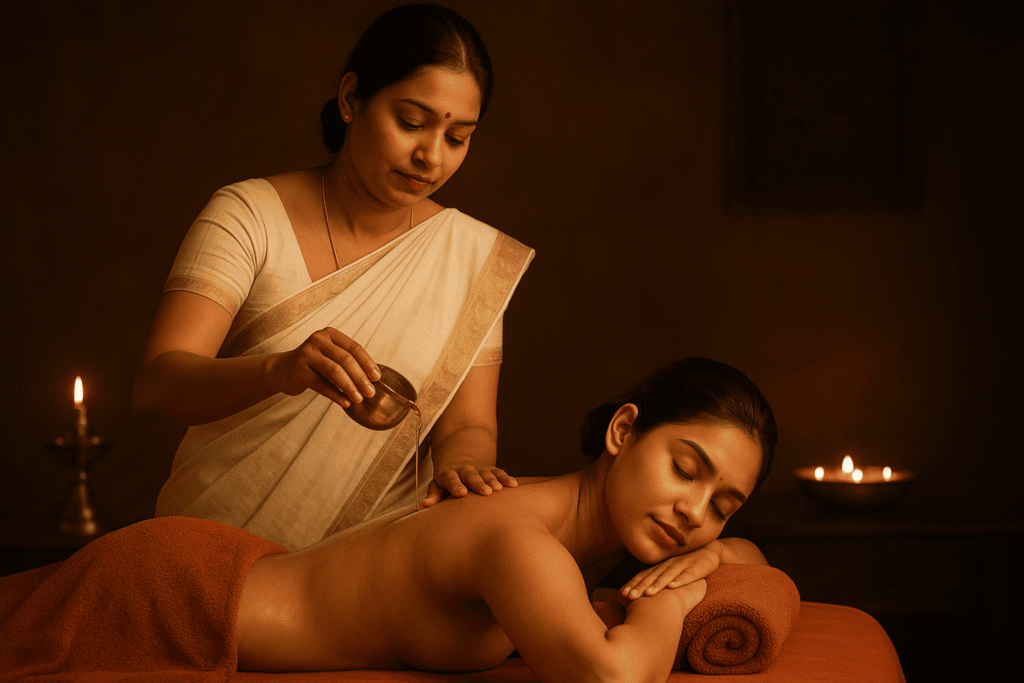 séance de massage indien