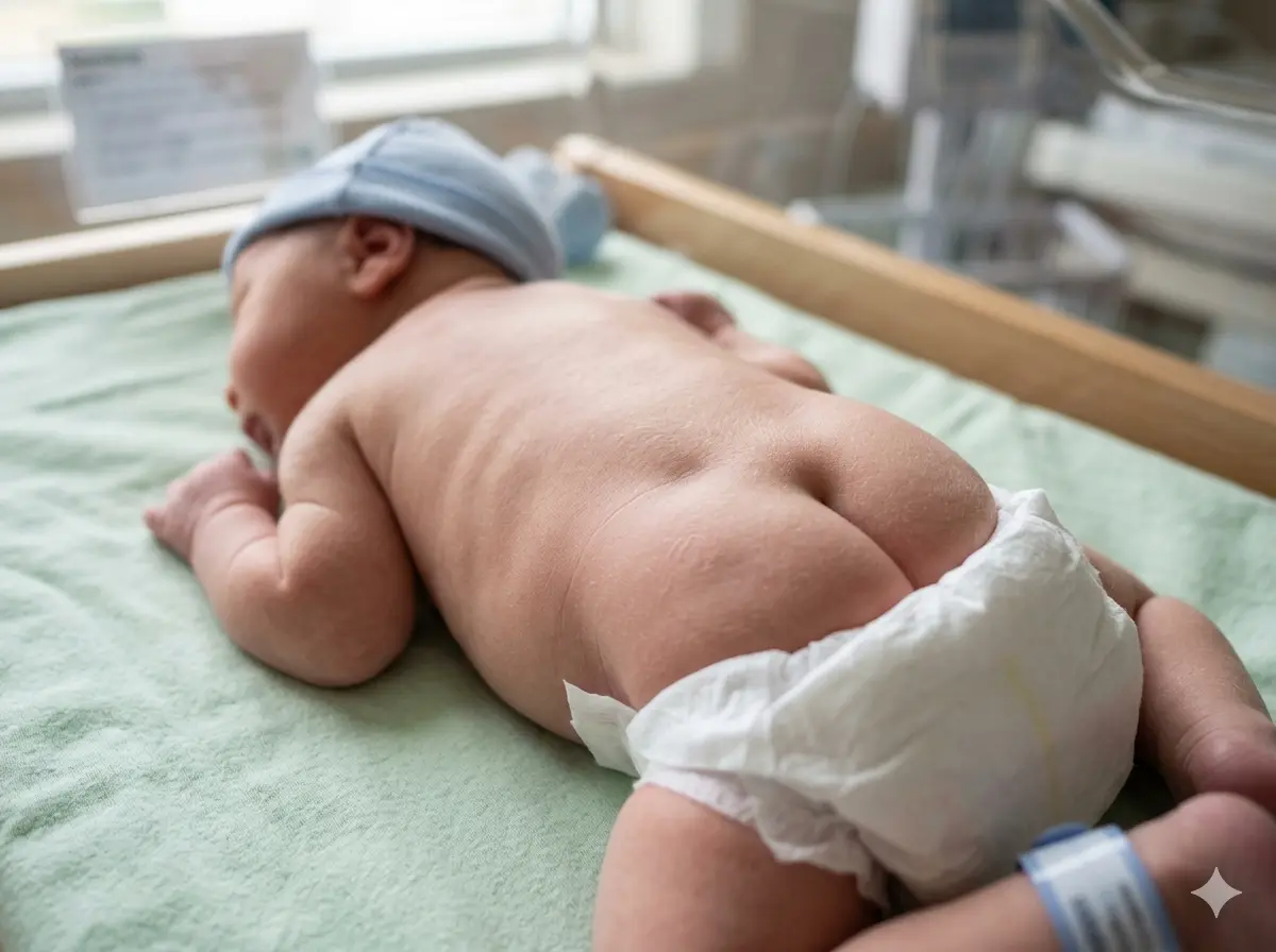 bébé allongé sur le ventre